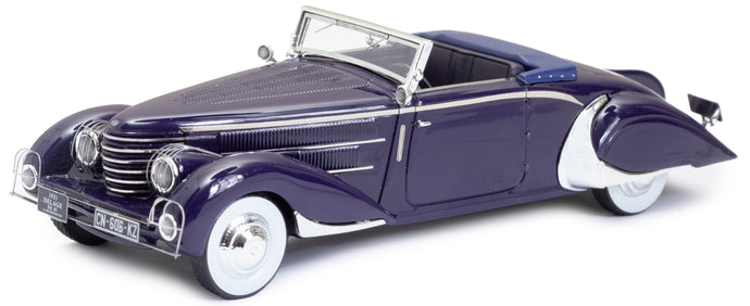 Delage D8-85 CLABOT CABRIOLET DOOR HENRI CHAPRON 1935 mørk blå/krom 1:43