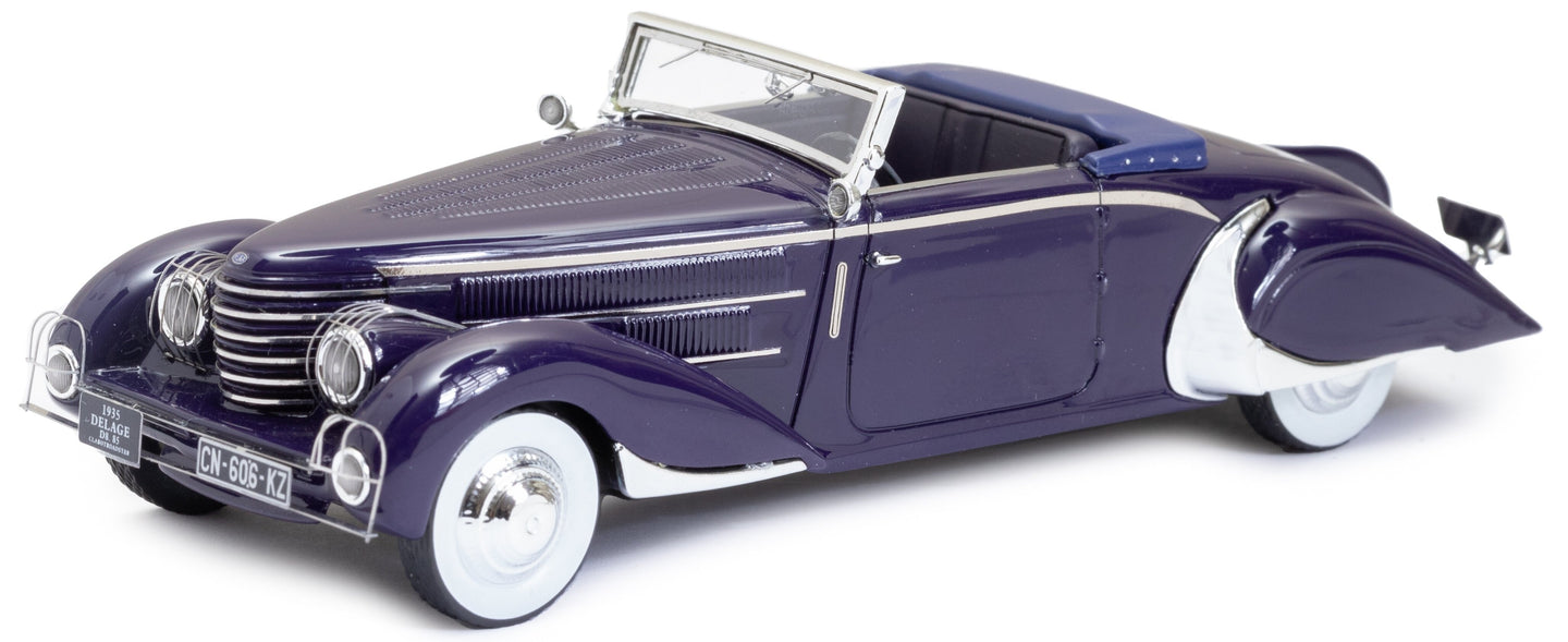 Delage D8-85 CLABOT CABRIOLET DOOR HENRI CHAPRON 1935 mørk blå/krom 1:43