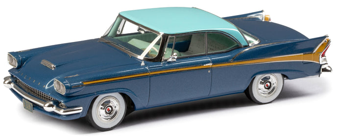 Packard 58L 2-DEURS HARD TOP 1958 mørk blå/lys blå 1:43