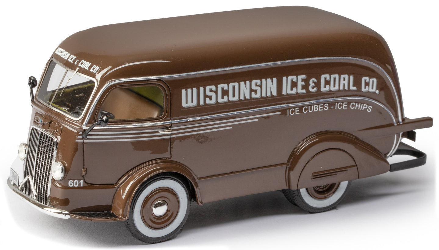 INTERNATIONAL D-300 N 600 VAN WISCONSIN ICE & COAL CO. 1938 - COAL FUEL - OIL COKE BROWN 1:43