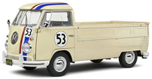 Indlæs billede til gallerivisning VW T1 PICK UP RTACER #53 1950 - HERBIE LIVERY creme/blå/rød 1:18