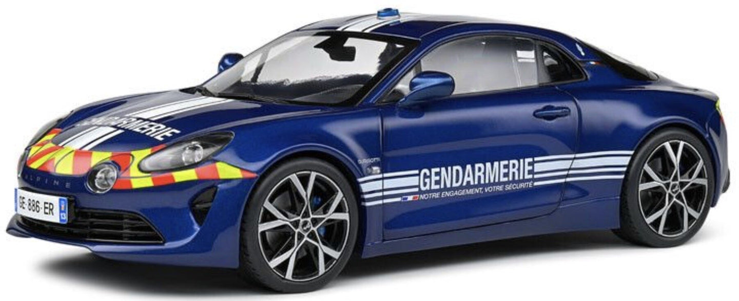 Alpine A110 GENDARMERRIE 2023 mørk blå/hvid/rød/gul 1:18