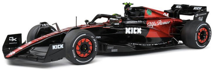 ALFA ROMEO F1 C43 TEAM STAKE N 24 SPANISH GP 2023 GUANYU ZHOU BLACK RED 1:18