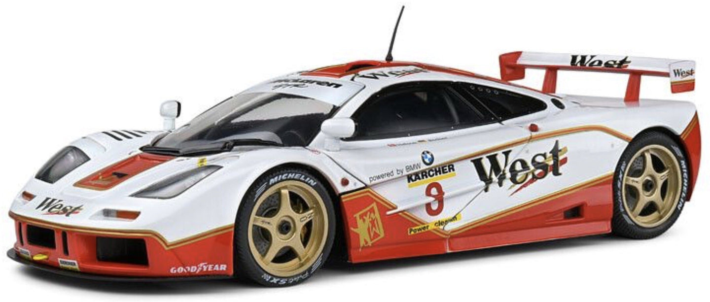 McLaren F1 GTR SHORT TAIL #8 PRICE/BASCHER BPR GT 1995 hvid/rød 1:18