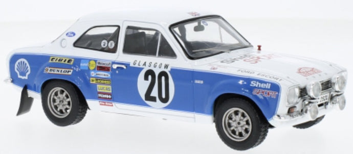 FORD ENGLAND ESCORT MKI RS 1600 (night version) N 20 4th RALLY MONTECARLO 1973 HANNU MIKKOLA - JIM PORTER BLUE WHITE 1:24