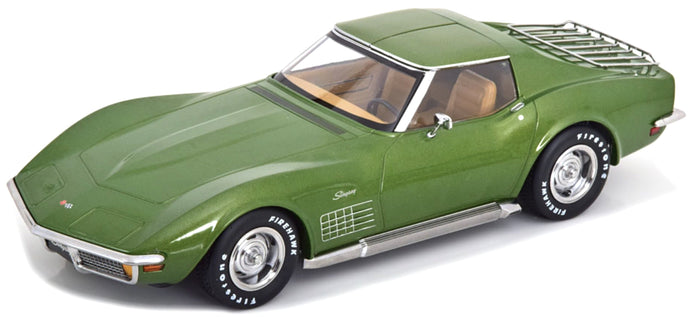 CHEVROLET CORVETTE C3 1972 - WITH REMOVABLE ROOF PARTS GREEN 1:18