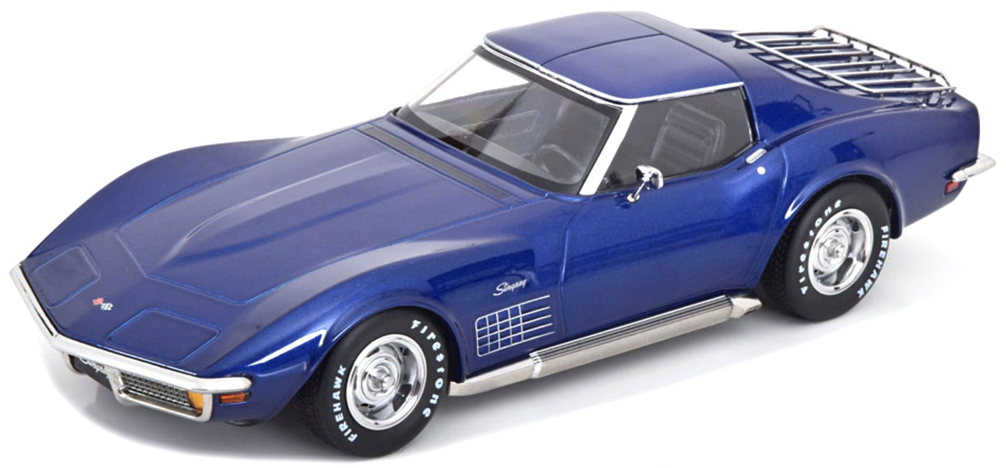 CHEVROLET CORVETTE C3 1972 - WITH REMOVABLE ROOF PARTS BLUE 1:18