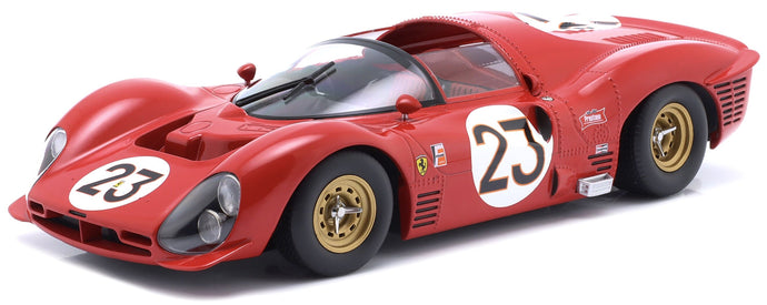 FERRARI 330 P3 4.0L V12 SPIDER TEAM FERRARI SPA SEFAC N 23 WINNER 24h DAYTONA 1967 LORENZO BANDINI - CHRIS AMON RED 1:18
