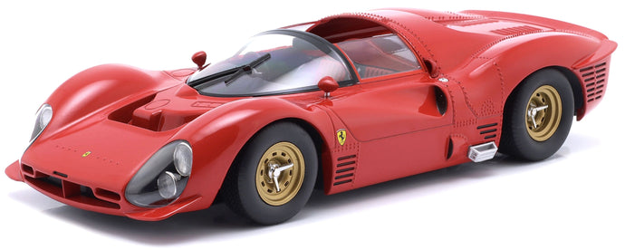 FERRARI 330 P3 4.0L V12 SPIDER PLAIN BODY VERSION OPEN ROOF 1966 RED 1:18