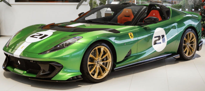Ferrari 812 COMPETIZIONE A #21 CONVERTIBLE Limited Edition grøn/hvid 1:18