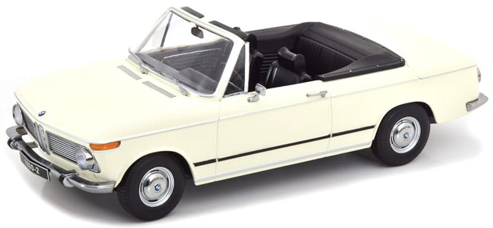 BMW 1600-2 CABRIOLET 1968 - WITH REMOVABLE SOFT-TOP WHITE 1:18