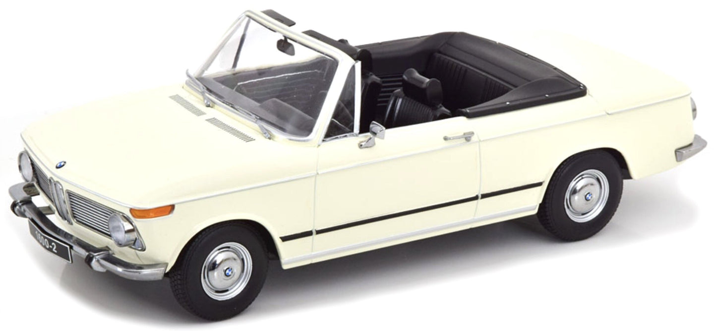 BMW 1600-2 CABRIOLET 1968 - WITH REMOVABLE SOFT-TOP WHITE 1:18