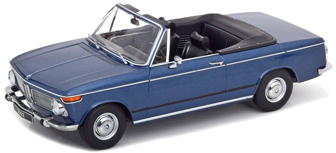 BMW 2002 CABRIOLET 1968 - WITH REMOVABLE SOFT-TOP BLUE MET 1:18