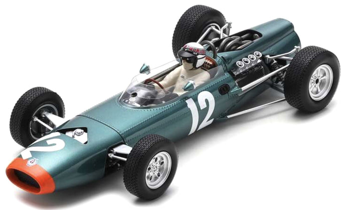 BRM F1 P261 N 12 WINNER MONACO GP 1966 JACKIE STEWART GREEN MET ORANGE 1:18