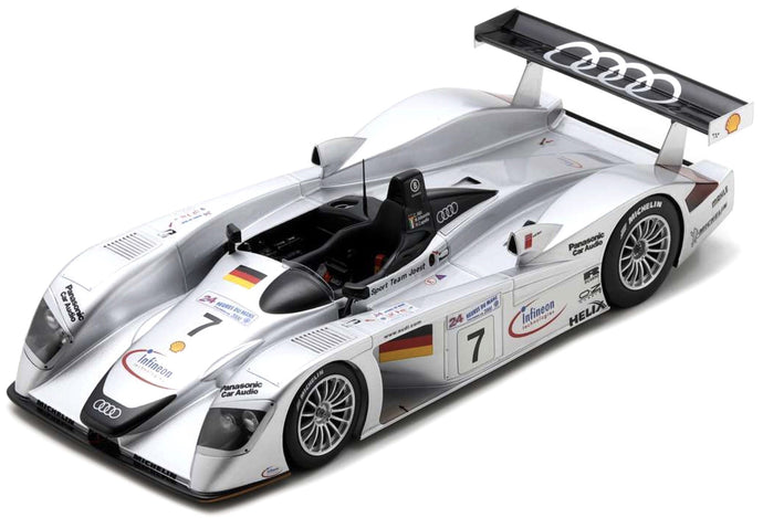 AUDI R8 3.6L TURBO V8 TEAM AUDI SPORT JOEST N 7 3rd 24h LE MANS 2000 MICHELE ALBORETO - RINALDO CAPELLO - CHRISTIAN ABT SILVER BLACK 1:18