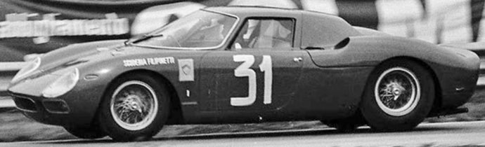 FERRARI 250LM ch.n5899 TEAM SCUDERIA FILIPINETTI N 31 WINNER MONZA 1964 NINO VACCARELLA RED 1:18