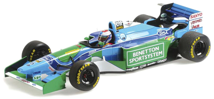 BENETTON F1 B194 FORD N 6 AUSTRALIAN GP 1994 JOS VERSTAPPEN WITH SHOWCASE BLUE GREEN 1:12