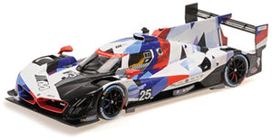 BMW M HYBRID LMDH P66-3 4.0L TURBO V8 LMDH PRESENTATION SEASON 2023 WHITE BLUE BLACK 1:18