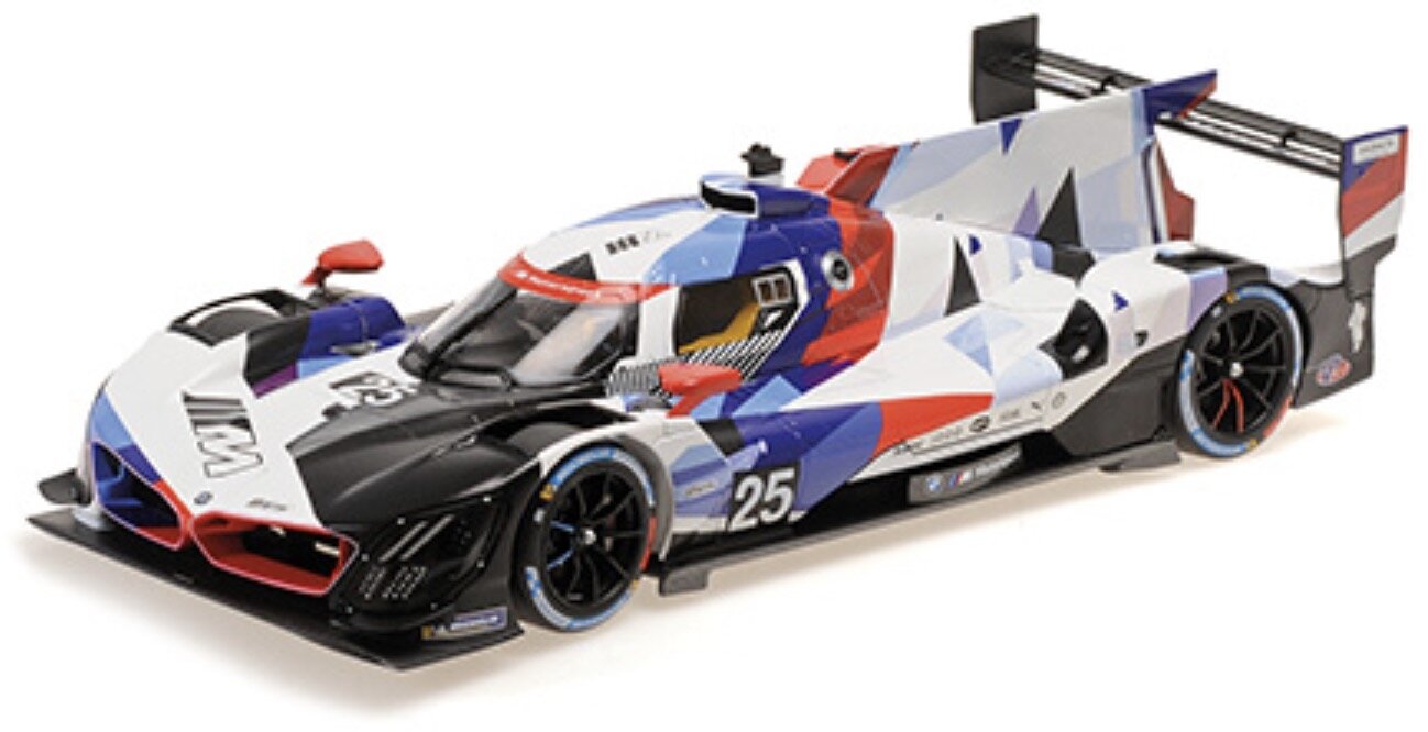 BMW M HYBRID LMDH P66-3 4.0L TURBO V8 LMDH PRESENTATION SEASON 2023 WHITE BLUE BLACK 1:18