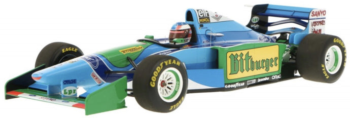 BENETTON F1 B194 FORD N 5 WORLD CHAMPION AUSTRALIAN GP 1994 MICHAEL SCHUMACHER WITH SHOWCASE BLUE GREEN 1:12