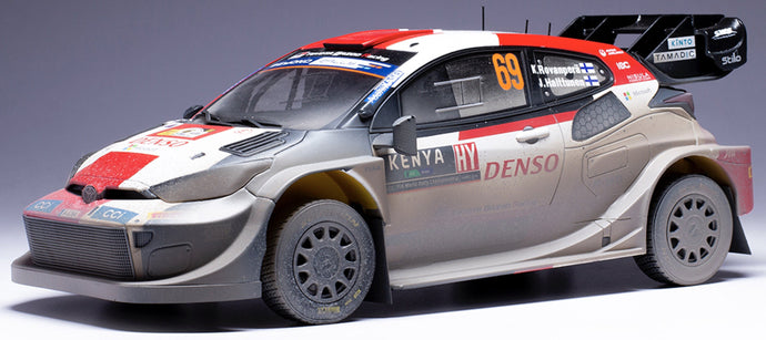 Toyota GT YARIS RALLY1 HYBRID #69 ROVANPERA/HALTTUNEN SAFARI RALLY 2023 hvid/rød/sort 1:18