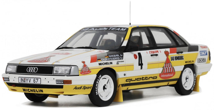 Audi 200 QUATTRO #4 RALLY MONTE CARLO 1987 hvid/gul/rød/sort 1:18