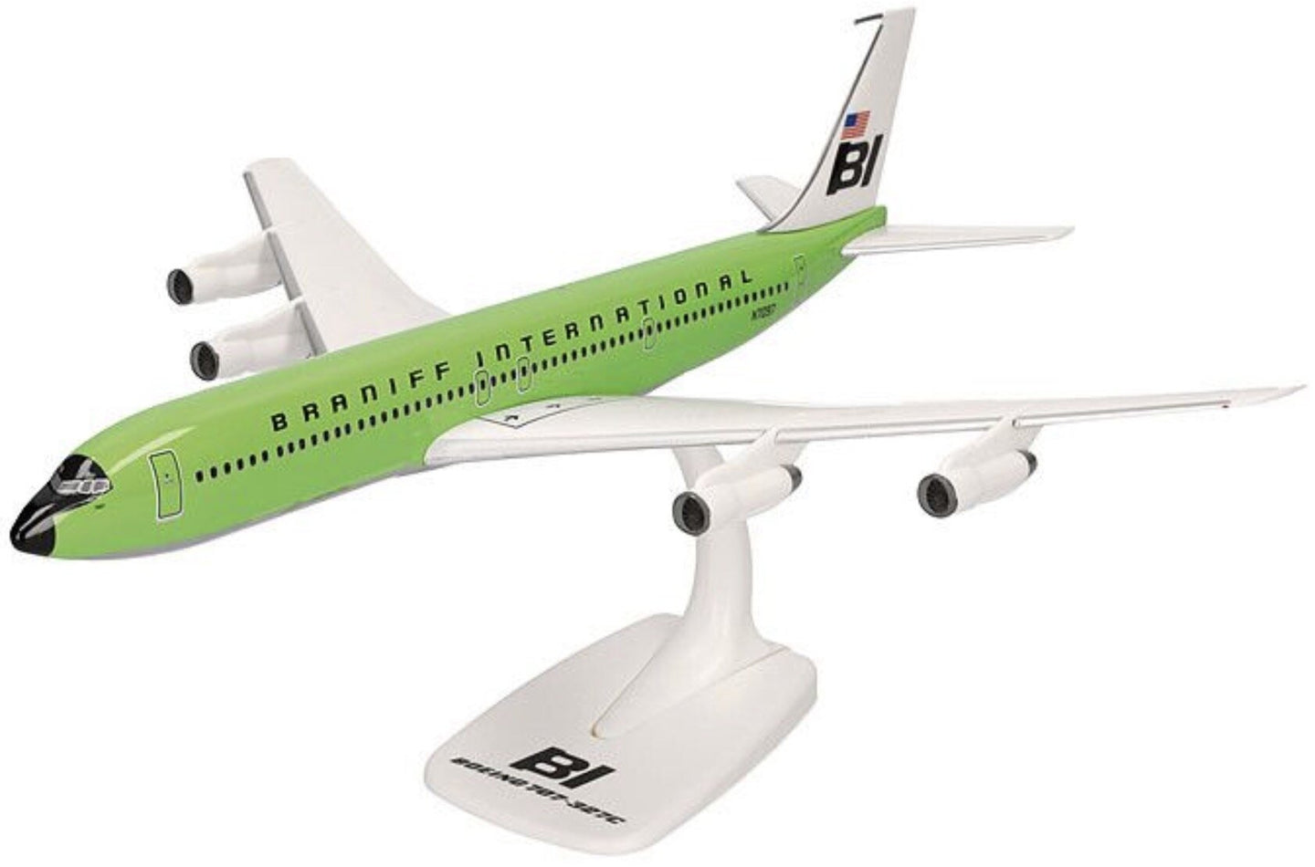 Boeing 707-300 Braniff grøn/hvid 1:144