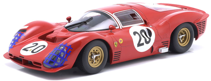 FERRARI 330 P3 4.0L V12 COUPE ch.0848 TEAM FERRARI SEFAC N 20 24h LE MANS 1966 LUDOVICO SCARFIOTTI - MIKE PARKES RED 1:18