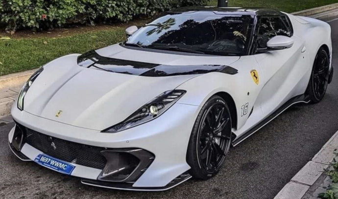 FERRARI 812 COMPETIZIONE A SPIDER N 16 PERSONAL CAR CHARLES LECLERC 2022 BIANCO ONDA MARINA - MATT WHITE 1:43