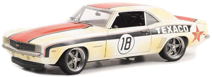 CHEVROLET CAMARO RS COUPE N 18 TEXACO RACING 1969 WHITE RED BLACK 1:18