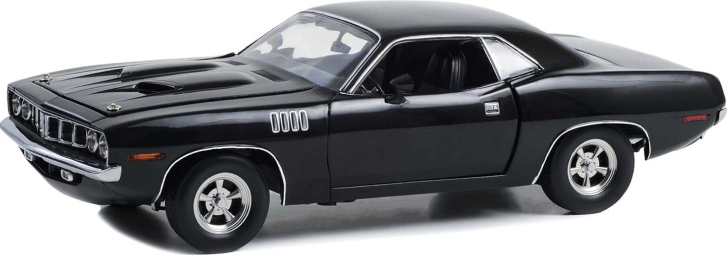 PLYMOUTH CUDA COUPE 1971 - JOHN WICK CHAPTER 4 MOVIE 2023 BLACK 1:18