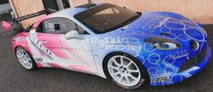 RENAULT ALPINE A110 RGT TEAM CODE RACING DEVELOPMENT N 62 RGT RALLY MONTECARLO 2024 CHRISTOPHE BERARD - CHRISTOPHE BERNABO BLUE WHITE PINK 1:43