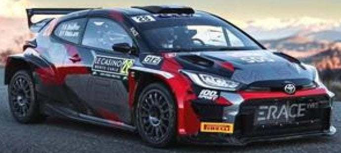 TOYOTA YARIS GR RALLY2 TEAM ERACE RACING N 28 RALLY MONTECARLO 2024 BRYAN BOUFFIER - FREDERIC VAUCLARE SILVER RED BLACK 1:43