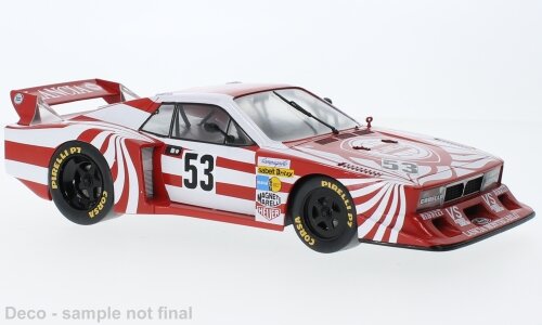 LANCIA BETA MONTECARLO TURBO Gr.5 TEAM LANCIA CORSE N 53 6h SILVERSTONE 1980 RICCARDO PATRESE - EDDIE CHEEVER WHITE RED 1:18