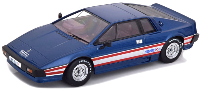 Lotus ESPRIT TURBO ESSEX 1981 blå/sølv/rød 1:18