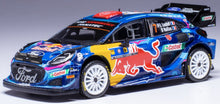 Indlæs billede til gallerivisning FORD ENGLAND PUMA RALLY1 RED BULL TEAM M-SPORT FORD WRT (night version) N 7 RALLY CENTRAL EUROPEAN 2023 PIERRE LOUIS LOUBET - BENJAMIN VEILLAS BLUE BLACK 1:43