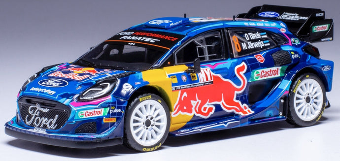 FORD ENGLAND PUMA RALLY1 RED BULL TEAM M-SPORT FORD WRT N 8 WINNER RALLY CHILE 2023 OTT TANAK - MARTIN JARVEOJA BLUE BLACK 1:43