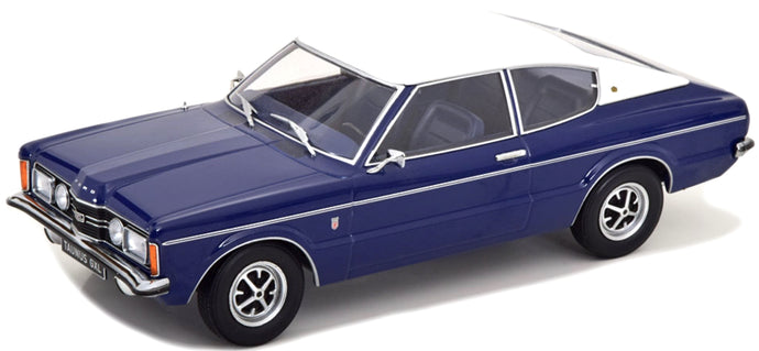 Ford TAUNUS GXL COUPE WITH VINYLROOF 1971 mørk blå/hvid 1:18