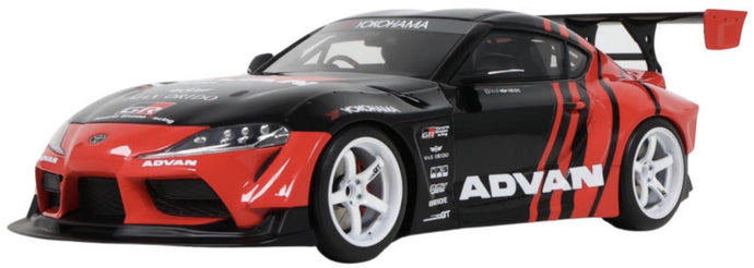 Toyota SUPRA GR BY ADVAN 2020 sort/rød 1:18