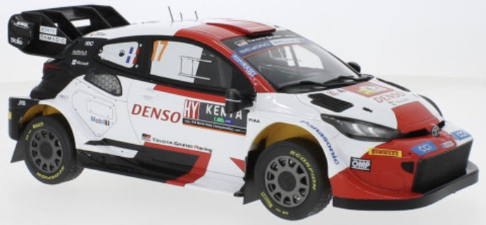 Toyota GR YARIS RALLY1 HYBRID #17 OGIER/LANDAIS SAFARI RALLY 2023 hvid/sort/rød 1:18