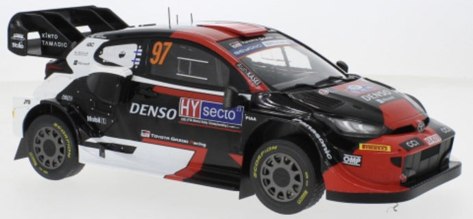Toyota GR YARIS #97 LATVALA/HANNINEN WRC1 RALLY FINLAND 2023 hvid/sort/rød 1:18