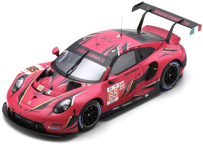 Porsche 911 RSR - 19 #85 BOVY/GATTING/FREY 24H LE MANS 2023 lyserød/sort 1:12