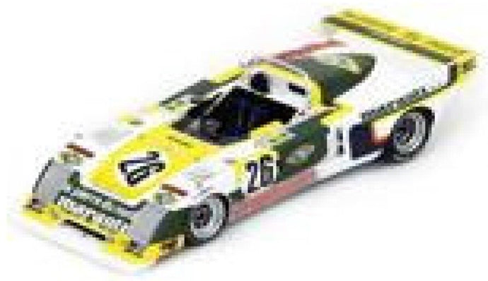 CHEVRON B36 2.0L S4 TEAM SOCIETE RACING N 26 24h LE MANS 1979 MICHEL DUBOIS - MARC MENANT - PIERRE FRANCOISE ROUSSELOT WHITE BLACK YELLOW 1:43