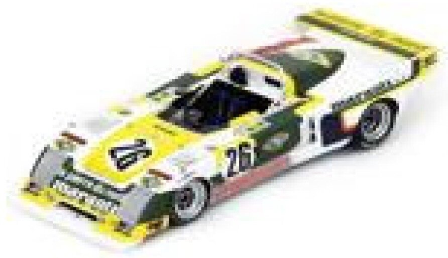 CHEVRON B36 2.0L S4 TEAM SOCIETE RACING N 26 24h LE MANS 1979 MICHEL DUBOIS - MARC MENANT - PIERRE FRANCOISE ROUSSELOT WHITE BLACK YELLOW 1:43