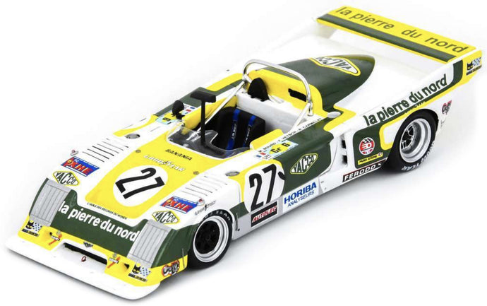 CHEVRON B36 2.0L S4 TEAM SOCIETE RACING N 27 24h LE MANS 1979 MARC SOURD - FLORIAN VETSCH - ROBERT CARMILLET WHITE BLACK YELLOW 1:43