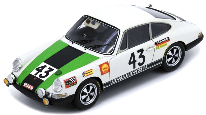 Porsche 911T #43 GABAN/VANDERSCHRICK 12th 24H LE MANS 1968 hvid/grøn/sort 1:43