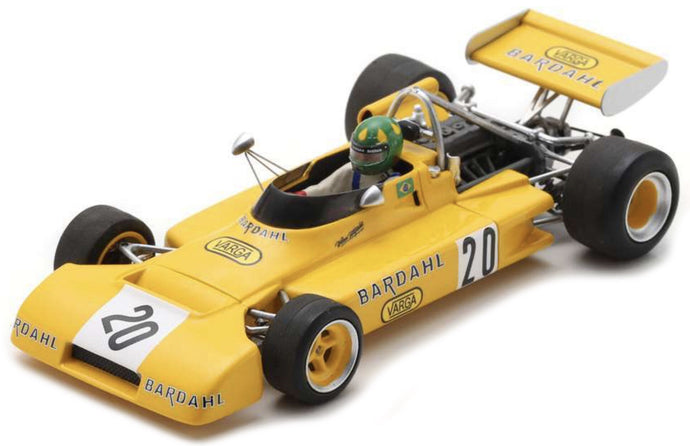 Brabham BT38 #20 WILSON FITTIPALDI 4th BADEN-WURTTENBERG GP HOCKENHEIM 1972 gul 1:43
