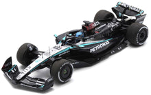 Indlæs billede til gallerivisning MERCEDES GP F1 W15 EQ PERFORMANCE TEAM AMG PETRONAS MOTORSPORT N 63 BAHRAIN GP 2024 GEORGE RUSSELL BLACK SILVER GREEN 1:43