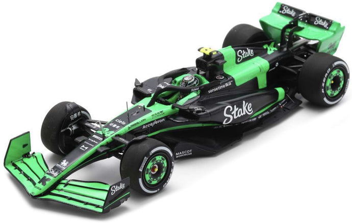 SAUBER F1 C44 TEAM STAKE KICK N 24 BAHRAIN GP 2024 ZHOU GUANYU GREEN BLACK 1:43