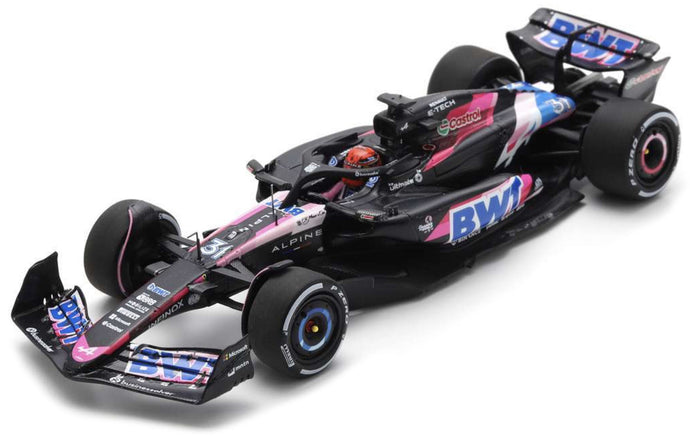 ALPINE F1 A524 TEAM BWT ALPINE N 31 BAHRAIN GP 2024 ESTEBAN OCON BLACK BLUE PINK 1:43